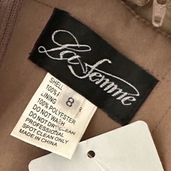 NWT La Femme Illusion Lace Chiffon Embroidered Floor Length Formal Gown A-Line - Picture 8 of 10